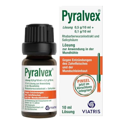 Pyralvex: Entzündungshemmende Lösung gegen Aphthen und Entzündungen im Mund- und Rachenbereich, Mittel bei akuter Zahnfleischentzündung, 10 ml