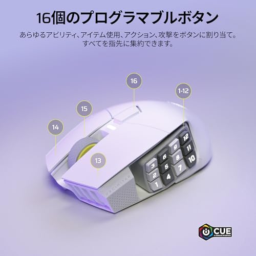 undefined CORSAIR SCIMITAR ELITE WIRELESS SE MMOに最適な多ボタンのワイヤレスゲーミングマウスプログラム可能な16ボタン MARKSMAN S 33KセンサーElgato Virtual Stream Deck ワイヤレス Bluetooth ホワイトCH-9314011-AP の商品画像 2