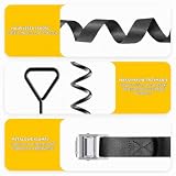 SCHMITZ.Tools Premium Erdanker Trampolin Set - Extra sichere Befestigung - Verstellbarer XXL-Gurt [2,50m] - Rostfrei