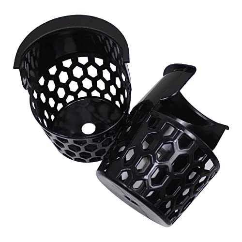 6pcs Pool Table Pockets, Plastic Web Billiard Baskets, Black Snooker Net Bag fits Standard 7/8/9 Foot Table (Set of 6) (5in x 6.5in)