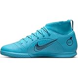 campus futbol nike 2019 Nervaduras en el empeine Nike Jr Superfly 8 Club IC, Zapatillas, Chlorine Blue Laser Orange, 35.5 EU