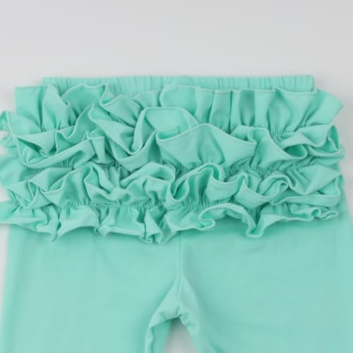 Image of HOOLCHEAN Baby Toddler and Little Girls Ruffles Buttocks Leggings Solid Color Pants