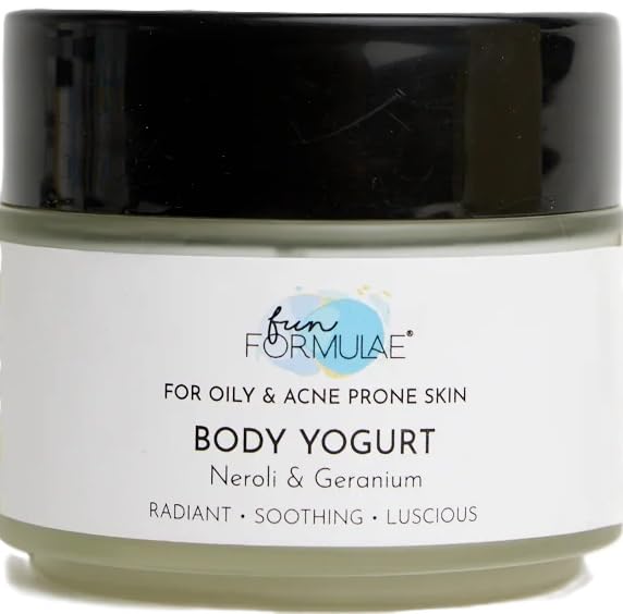 Fun Formulae Body Yogurt for Oily and Acne-Prone Skin, 100ml - Enriched with Neroli, Geranium, and Mango Butter
