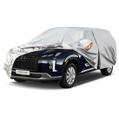 Kayme 6 Layers SUV Car Cover Custom Fit for Hyundai Palisade (2019-2025) Waterproof All Weather for Automobiles, Outdoor Full Cover Rain Sun UV Protec