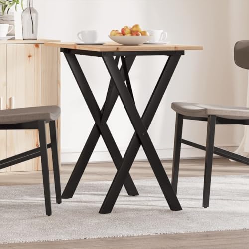 Mesa de comedor de 80x50 cm de madera y acero para cocinas pequeñas 3