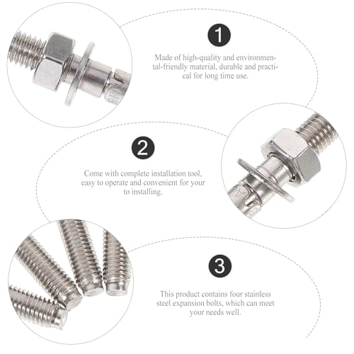 Pernos de Expansión de Acero Inoxidable M8x80 4 Piezas miniatura 3