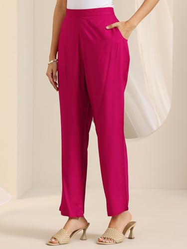 Image of Libas Embroidered Viscose Straight Kurta With Trouser and Dupatta