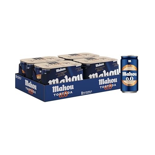Disfruta de la Mahou Tostada 0.0 sin alcohol. 24 latas de 25 cl cada una para compartir. Sabor a malta tostada y aroma único. El sabor que te encanta, ahora con el mejor precio para tu bolsillo.