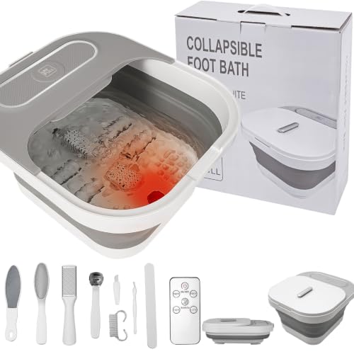 UNIFULL Collapsible Foot Spa Bath with Heat and Remote Control, Temperature Control, Shiatsu...