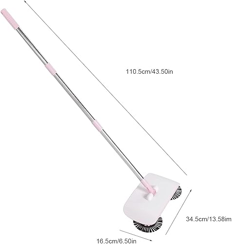 Miniatura 4 de TOPINCN Hogar perezoso automático mano empujar barredora escoba barrido máquina trapeador escoba recogedor herramientas de piso (rosa)