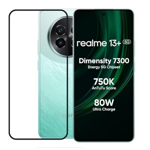 Image of Tempered Glass Screen Protector Compatible For REALME 13 PLUS 5G with Easy Self Installation Kit