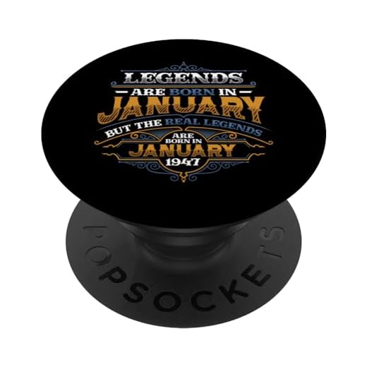 Las leyendas nacen en enero de 1947 Cumpleaños 77 para mujer PopSockets PopGrip Intercambiable