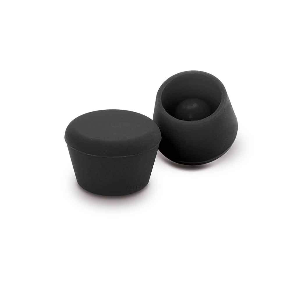 Pulltex Black - 2 Wine Stoppers - Silicone Stoppers For Champagne Sparkling Wine