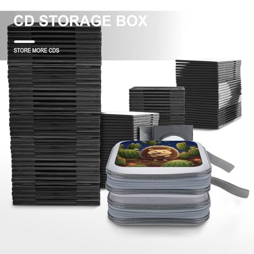 Étui pour CD Cactus hérisson porte-disques One Size plastique rigide - 6