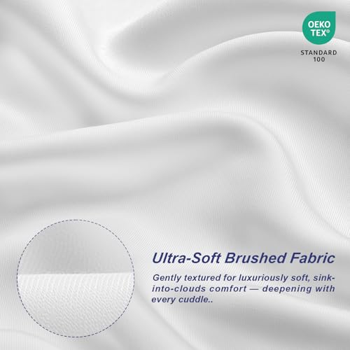 Wuuyuef 18x18 Pillow Inserts Set of 2, Hypoallergenic Soft Machine Washable Fluffy Virgin Polyester Premium Throw Pillow Stuffer, Decorative Cushion for Bed, Couch, Sofa - White