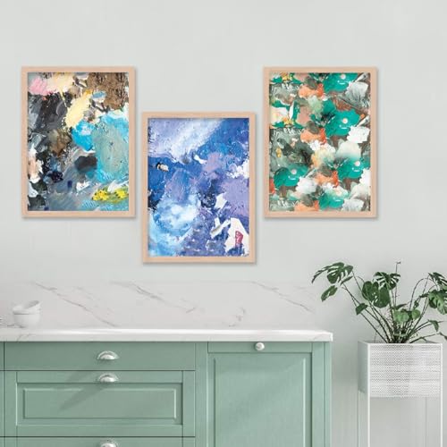 Image of kotart Painting for Wall Decoration - Modern Art Wall Decor Framed Painting for Living Room Bedroom - Framed Wall Posters /Paintings with Frame Set of 3-D (Art 8, 19x25 inch)