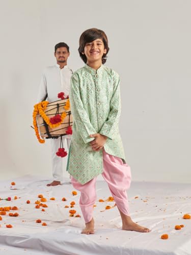 Pspeaches Boys Embroidered Regular Kurta With Dhoti Pants (15-16Years)