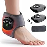 RejuvaCare Electric Foot Massager with EMS Therapy for Neuropathy Pain Relief, Circulation & Muscle Recovery, with Heat & Multiple Modes (Double Pair + Extension Strap)