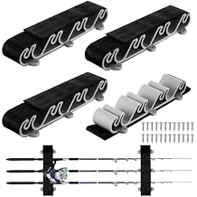 Blueweenly 4 Pcs Vertical Mount Fishing Rod Holders for Boat Vertical Fishing Rod Rack for Storage Pole Strap for Boat Deck