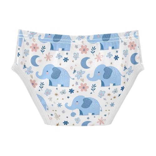 Wusikd Cute Elephants Boys' Underwear Cotton Moons Stars Boys Briefs Soft Toddler Underwear 2T2