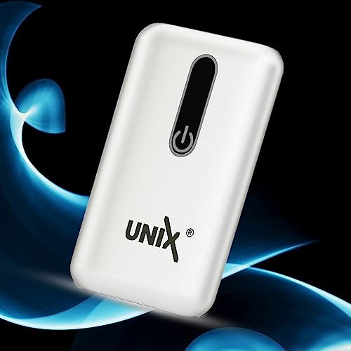 Image of UNIX UX-1515 10000mAh Power Bank | 35W PD Fast Charging | Compact Li-Polymer Battery with Digital Display & Built-in 4-in-1 Cables | Type-C, Lighting, USB-A Compatible for Android & iOS - White