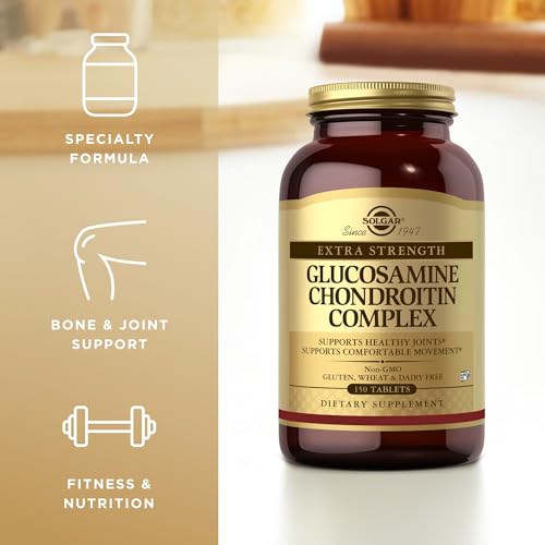 Solgar Extra Strength Glucosamine Chondroitin Complex - 150 Tablets - Supports Healthy Joints & Comfortable Movement - Non-GMO, Gluten Free, Dairy Free - 50 Servings - image 4
