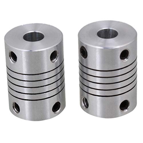 VILLCASE Shaft Coupling 6mm Flexible Coupling Flexible Coupler Motor Connector Joint 1/4 Shaft Coupler Stainless Steel Shaft Coupling Motor Coupler Stainless Steel Coupler Winding 8mm 3d