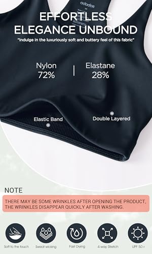 Image of ODODOS Halter Sports Bra for Women Non Padded Strappy Cropped Tops Workout Yoga Crop