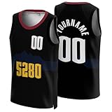 Custom Basketball Jersey Personalized City Shirts Stitched/Printed Name Number for Men/Women/Youth/Kids (DN-Black)
