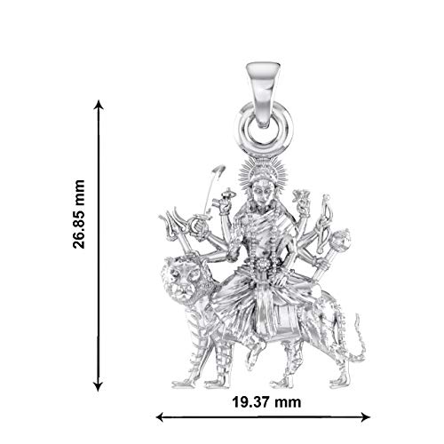 Pendentif argent sterling Ganesh Durga Maa collier mixte taille Small