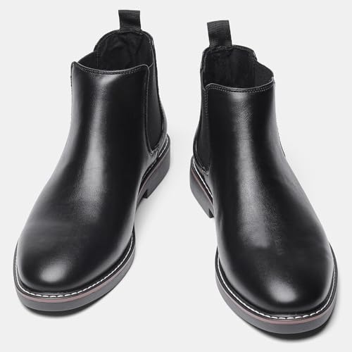 Men's Chelsea Boots Leather Casual Ankle Boots Classic Elastic Dress Boots for Men Fashion Boots2