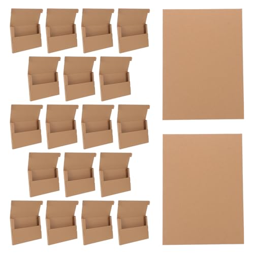 CIYODO Scatole di Spedizione in Carta Kraft per Dischi in Vinile 280x200x20 Mm, Set da 20 Pezzi, Resistenti e Riciclabili per Imballaggio Libri e Album, per Spedizioni e