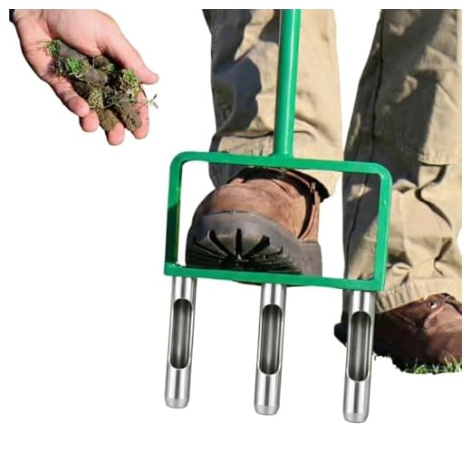 Landzie - The Original Hollow Tine Lawn Aerator Tool - 42 Inch Core Aerator and Grass Aeration Tool Lawn Tools - Stainless Steel Manual Lawn Aerator Plug Aerator and Aerator Lawn Tool
