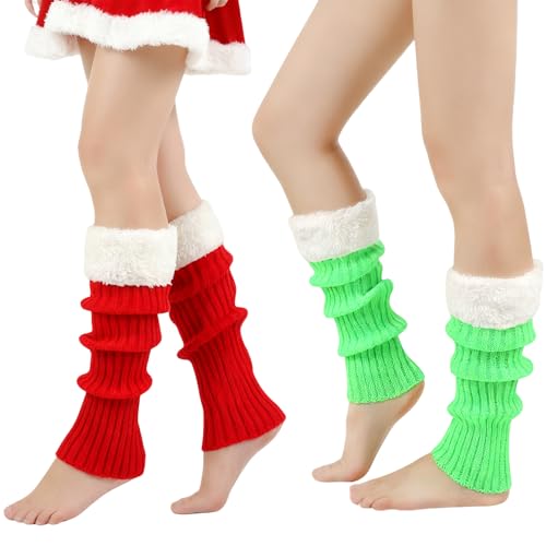 Image of 2 Pcs Leg Warmers Y2k, Leg Warmers, Y2k Accessories, Cute Kawaii Cream Legwarmers for Women Winter