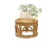 Unique Mini Rattan Plant Stand by Kutorkill, Mid Century Modern Plant Stand, Boho Plant Stand Holder...