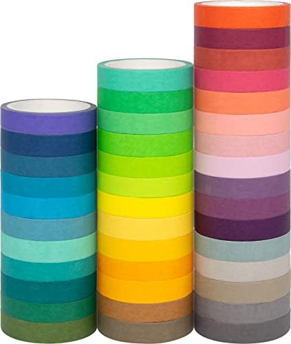 Ieebee AOAPMN 40 Rolls Washi Tape Set, Decorative Masking DIY Tapes for Children and Gifts Warpping (Mix)
