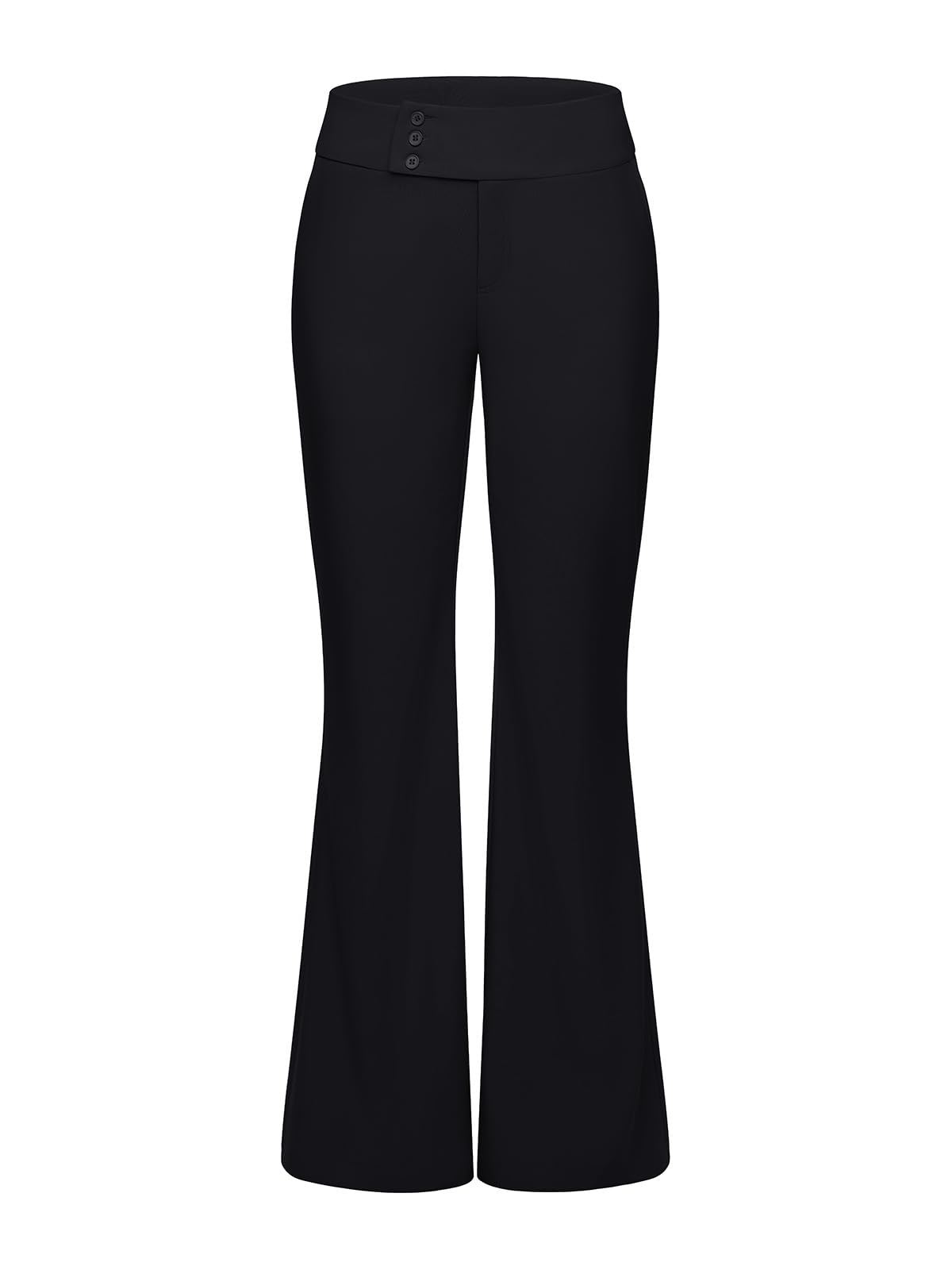 NIMIN Dress Pants Women Mid Waisted Work Trousers Business Casual Flare Slacks 2025 Fashion Outfits with Buttons