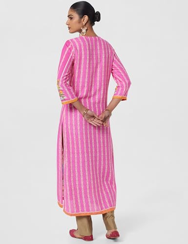 Image of BIBA Women Rayon Straight Printed Kurta