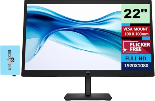 Image of HP Series 3 Pro 21.45 Inch FHD Monitor Bundle with Docztorm Dock, 21.45 inch FHD IPS (1920x1080) 100Hz Display, VESA Mount (100x100mm), Home & Business, 9U5A2AA#ABA