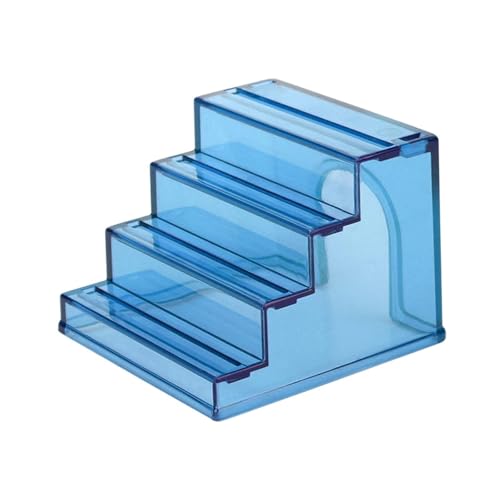 KIXZSAZ Hamsterkletterleiter mit Antirutschrillen bietet EIN sicheres und unterhaltsames Klettererlebnis für Hamster und Kleintiere – 2 in 1 Hamsterleiter/Treppe, Blau