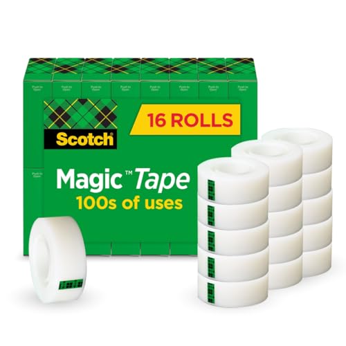 Image of Scotch Magic Tape, Invisible, 16 Rolls