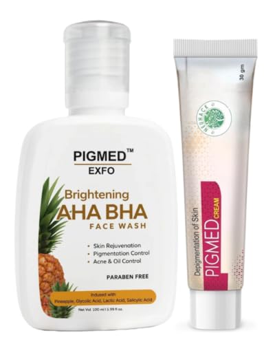Image of Pigmed Combo | Pigmentation, Dark spots, Acne marks removal Face Wash & cream (2 Items in the set)