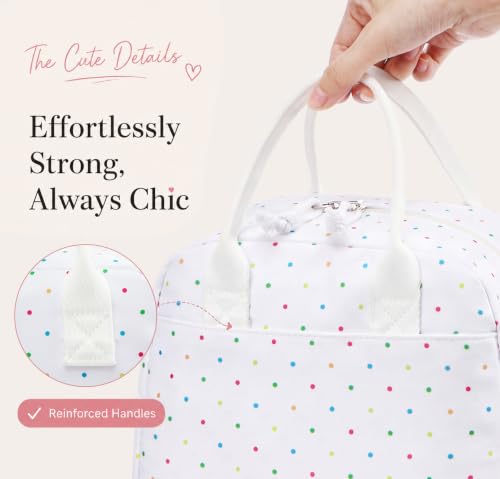 Image of LOVELYWIND Lunch Box for Women Cute Lunch Bags for Women Lunch Tote Bags Reusable Insulated Lunch Box Large Capacity Reusable Insulated Cooler for Work or Travel Gifts or Beach