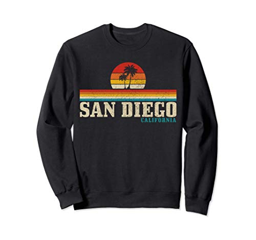 San Diego Vintage Sunset California Sailing Surfer San Diego Sweatshirt