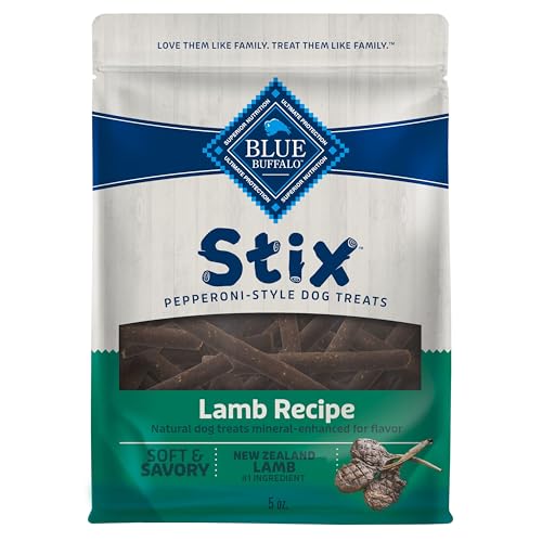 Blue Buffalo Stix Lamb Pepperoni-Style Dog Treats, 5 oz, 6 ct | Real Lamb #1 Ingredient, Soft & Easy to Tear, Developed by Veterinarians & Nutritionists, Great for Training - image 1