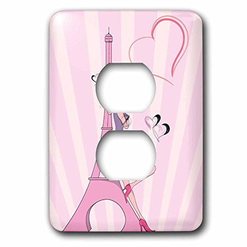 Coque 2 plug outlet plaque de finition double prise dessin Paris - 3