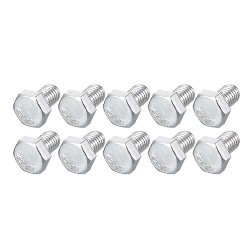 Image of METALLIXITY Hex Bolts (M8-1.25x16mm) 25Pcs, 304 Stainless Steel Coarse Fully Threaded Hex Head Screw Bolt Machine Screws - for Furniture Repair, Silver