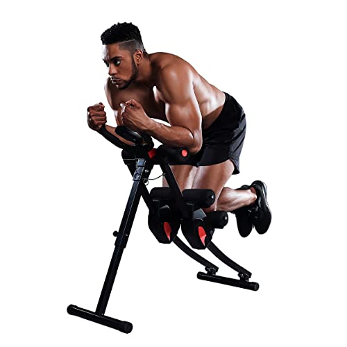 Image of Fitlaya Fitness ab machine, ab workout equipment for home gym, Height Adjustable ab trainer, foldable fitness equipment.
