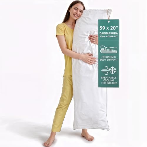 Acepunch 150 x 50 cm avec Rembourrage supplémentaire - Oreiller Japonais Confortable et Long pour Le Corps - Remplissage intérieur en Polyester