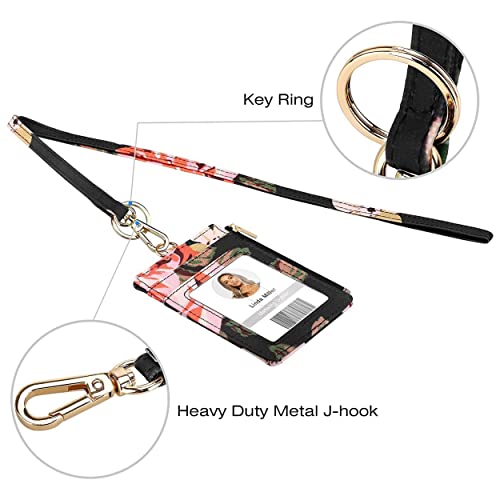Azrra AZR-BDG-HLDR Id Badge Holder With Lanyard: Flower Vertical Id Name Badge Card Holder thumb #2